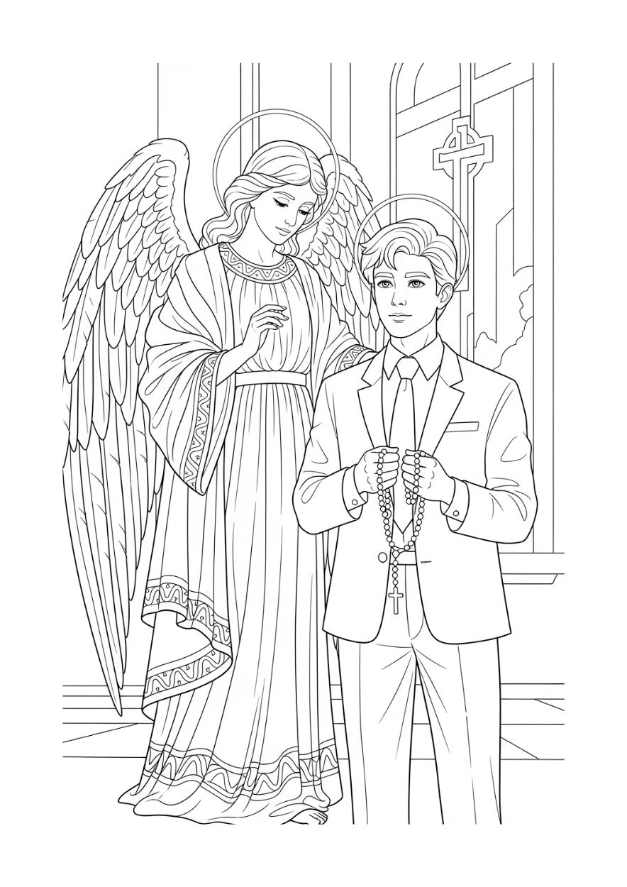Anjos - Para Colorir thumbnail 5