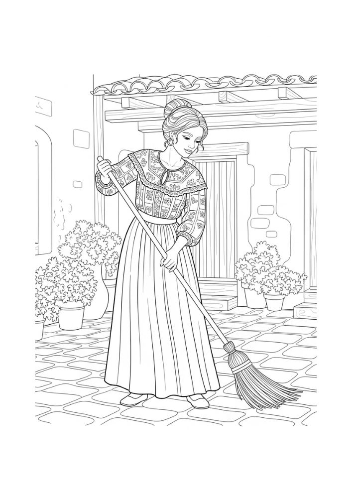 Jovens Cristãs - Para Colorir thumbnail 2