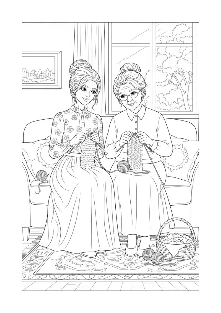 Jovens Cristãs - Para Colorir thumbnail 4