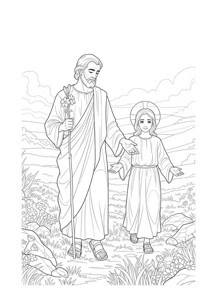 São José - Para Colorir thumbnail 4