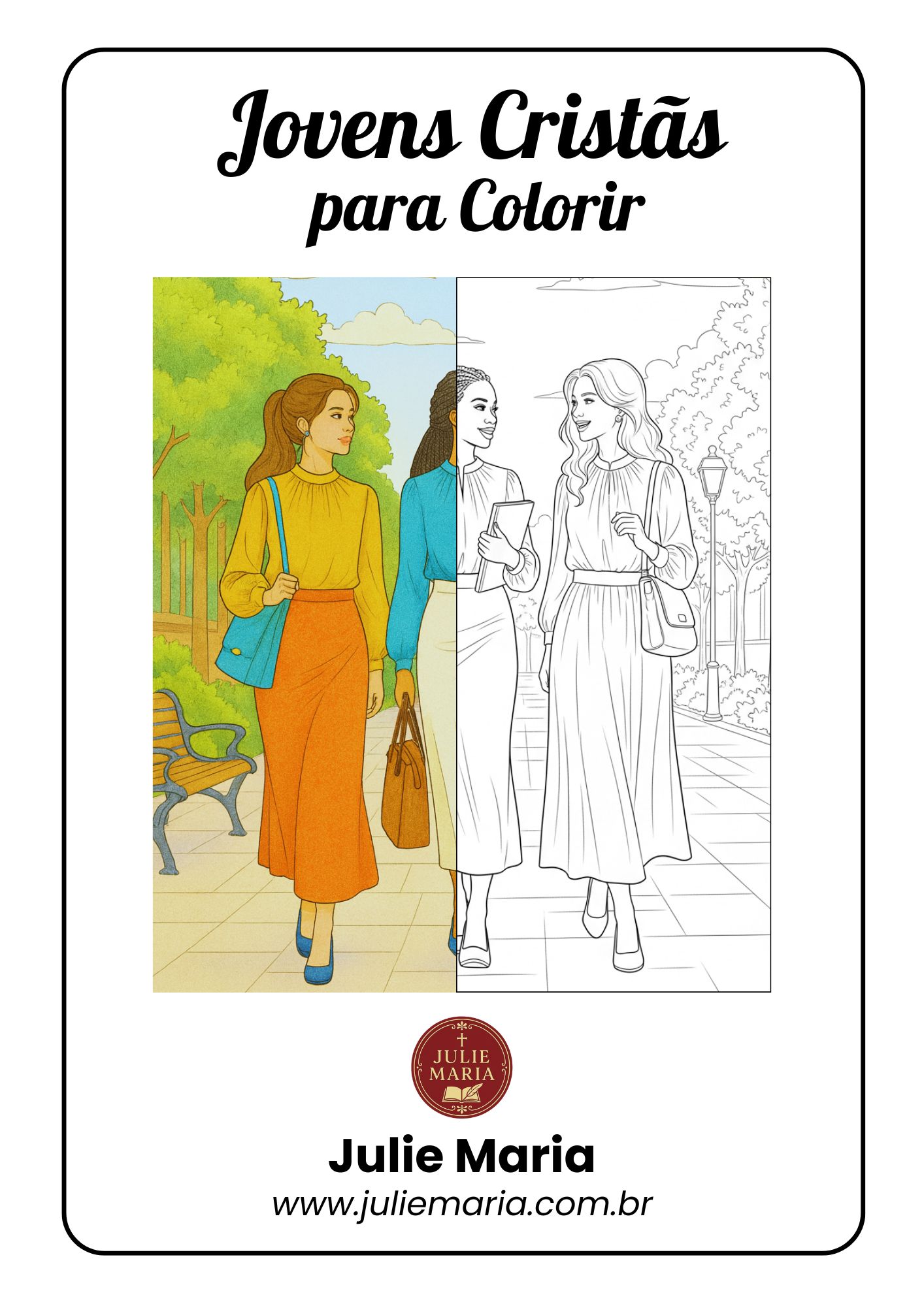 Jovens Cristãs - Para Colorir