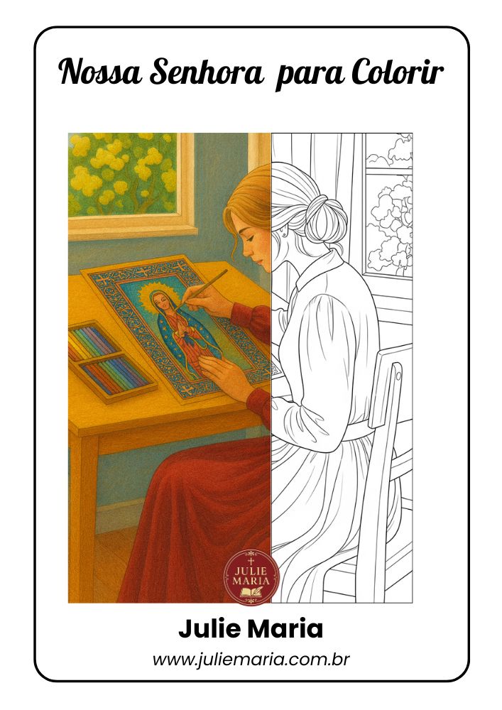 Nossa Senhora - Para colorir