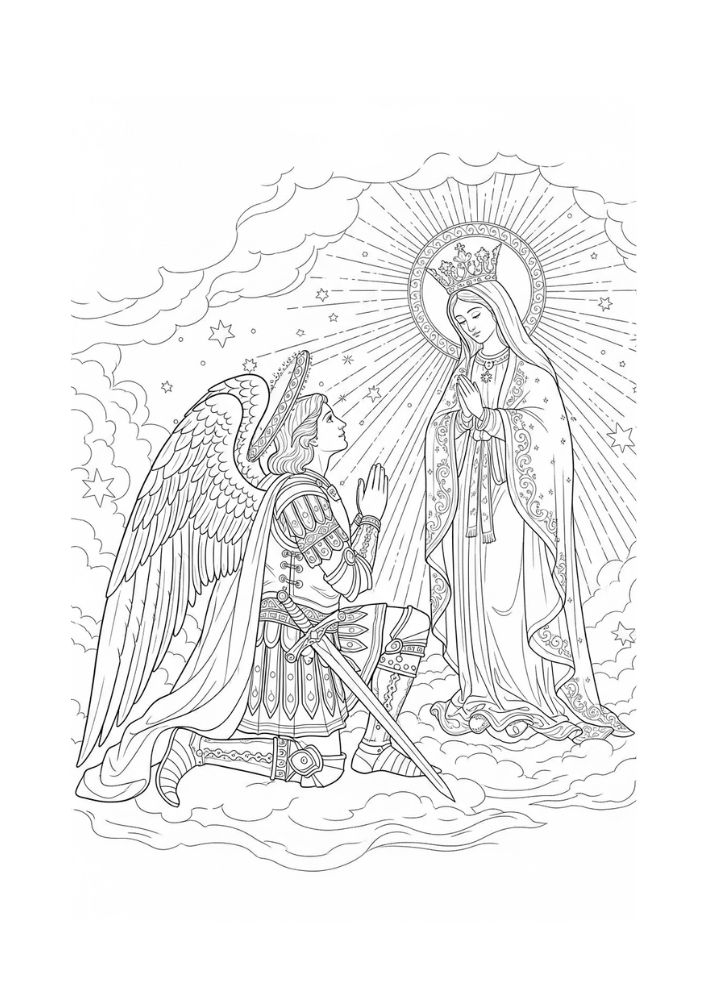 Nossa Senhora - Para colorir thumbnail 5