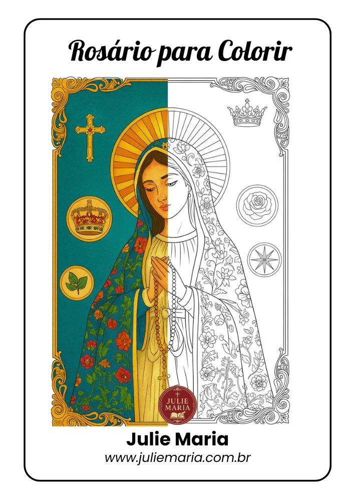 Rosário (adulto) - Para Colorir