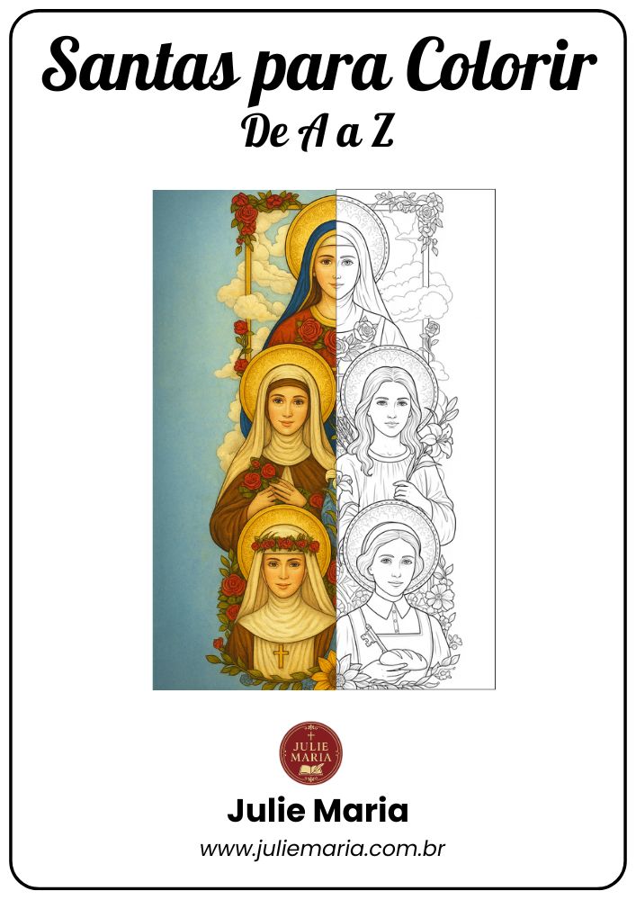 Santas (A ao Z) - Para Colorir