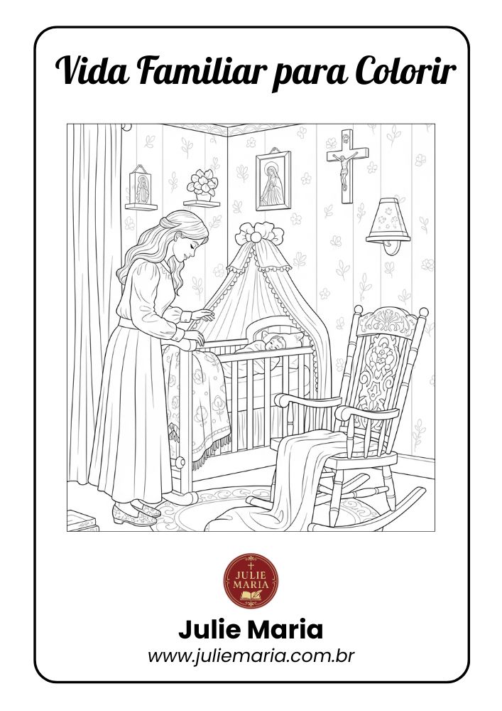 Vida Familiar - Para Colorir thumbnail 2