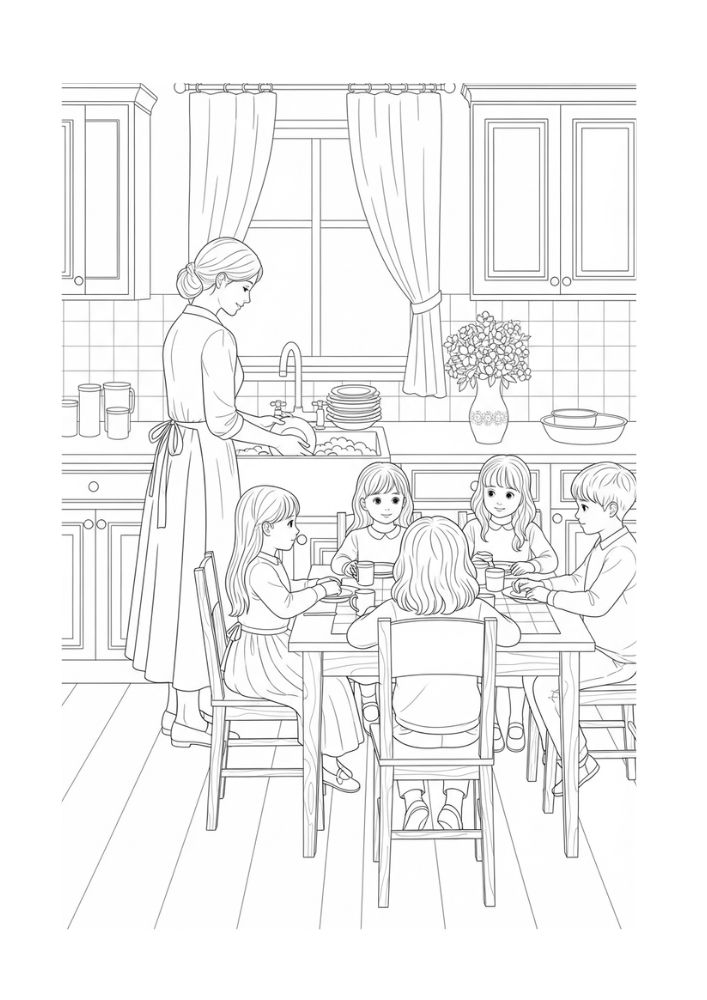 Vida Familiar - Para Colorir thumbnail 5