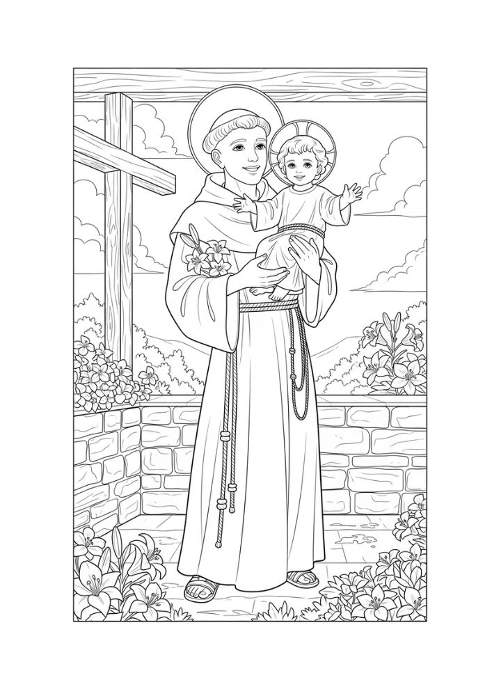 Santos (A ao Z) - Para Colorir thumbnail 4