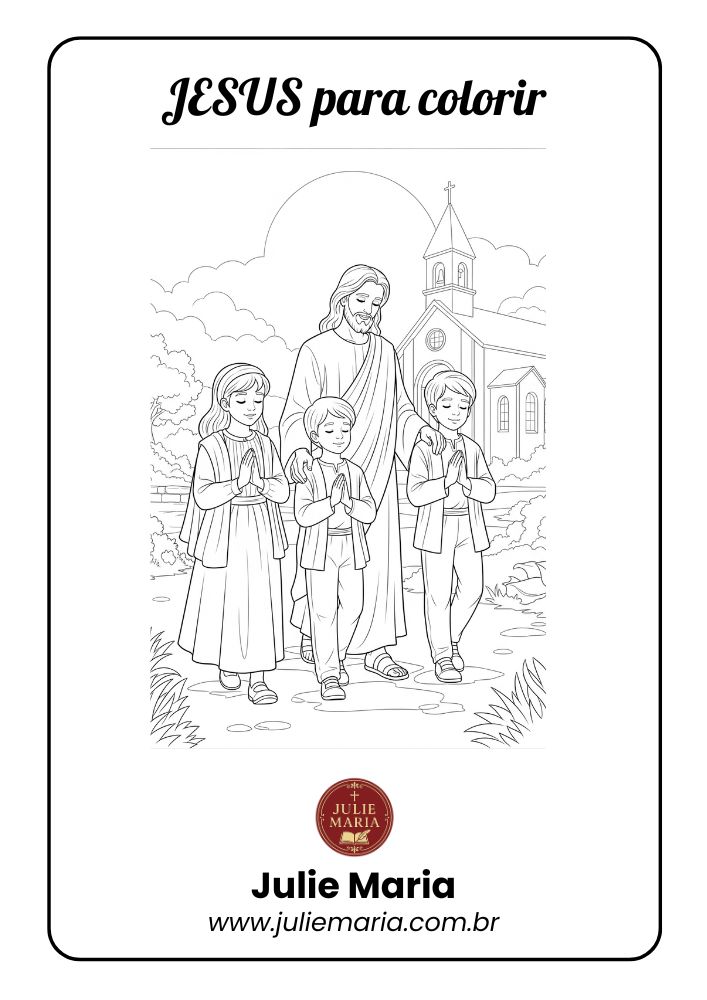 Jesus - Para Colorir thumbnail 2