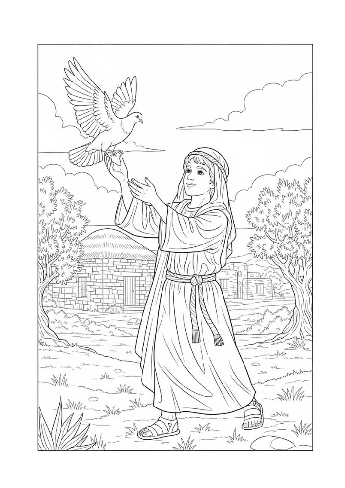 Jesus - Para Colorir thumbnail 3