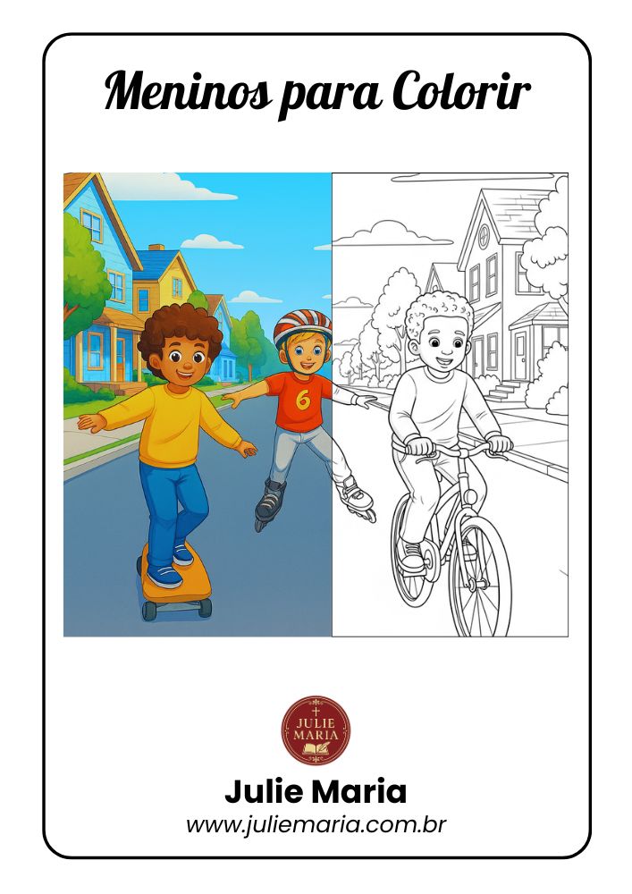 Meninos - Para Colorir