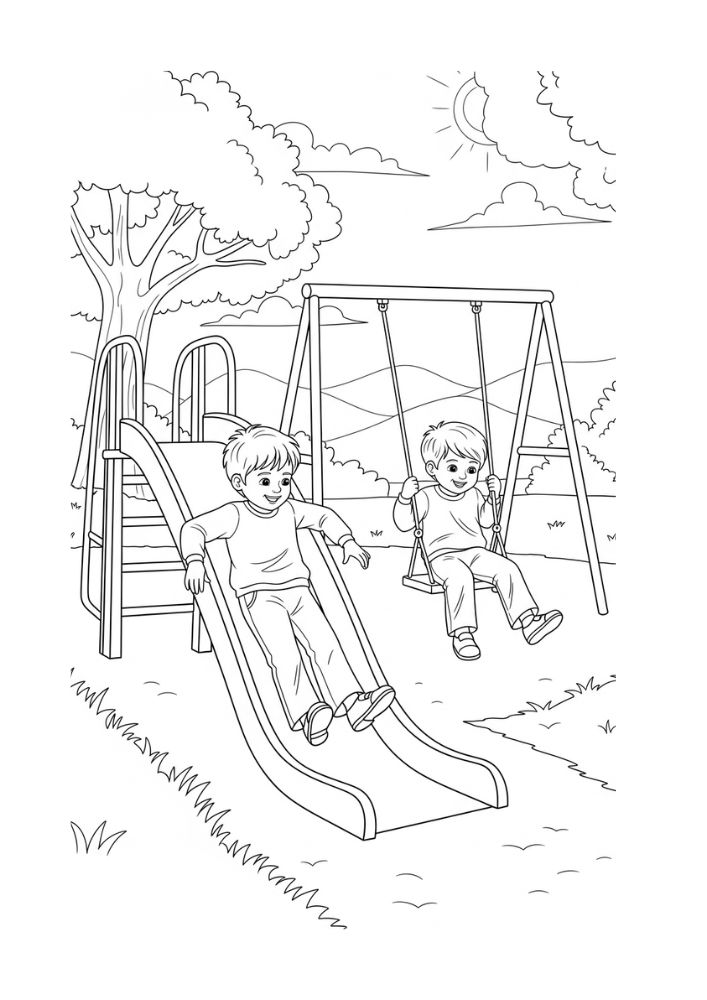 Meninos - Para Colorir thumbnail 4