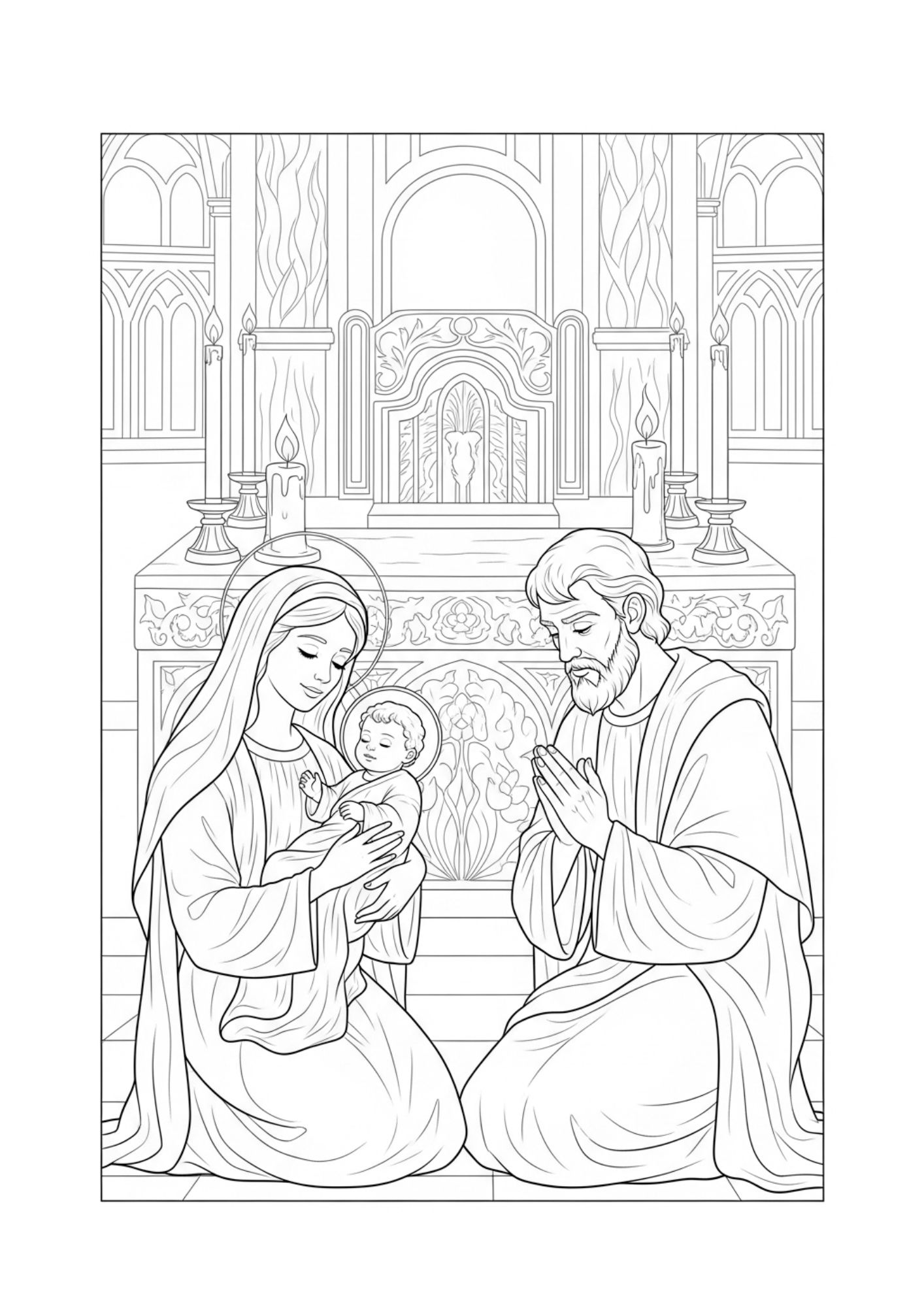 Jesus - Para Colorir thumbnail 4