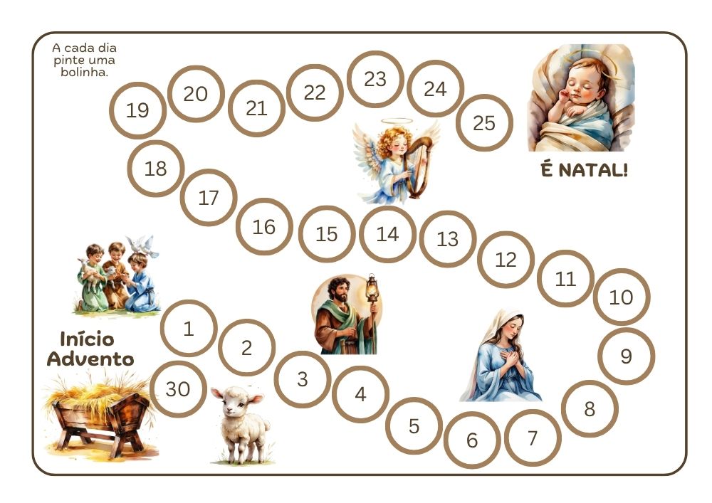 Calendário de bolinhas