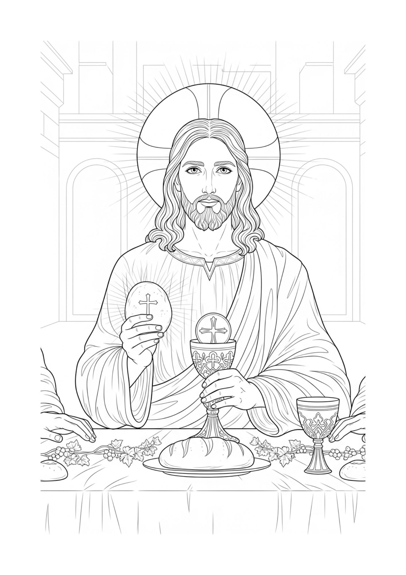 Jesus - Para Colorir thumbnail 6