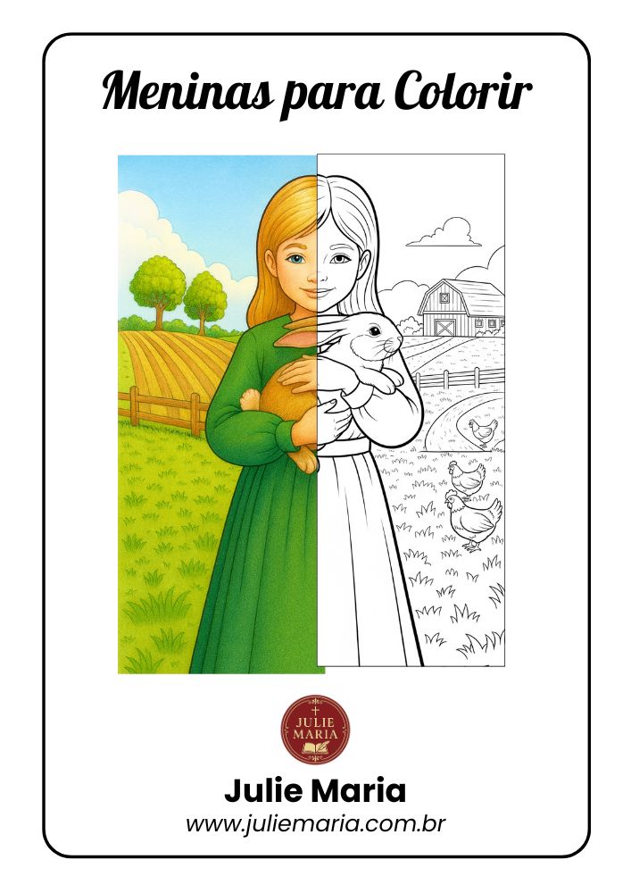 Meninas - Para Colorir