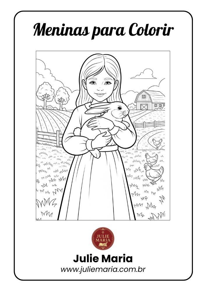 Meninas - Para Colorir thumbnail 2