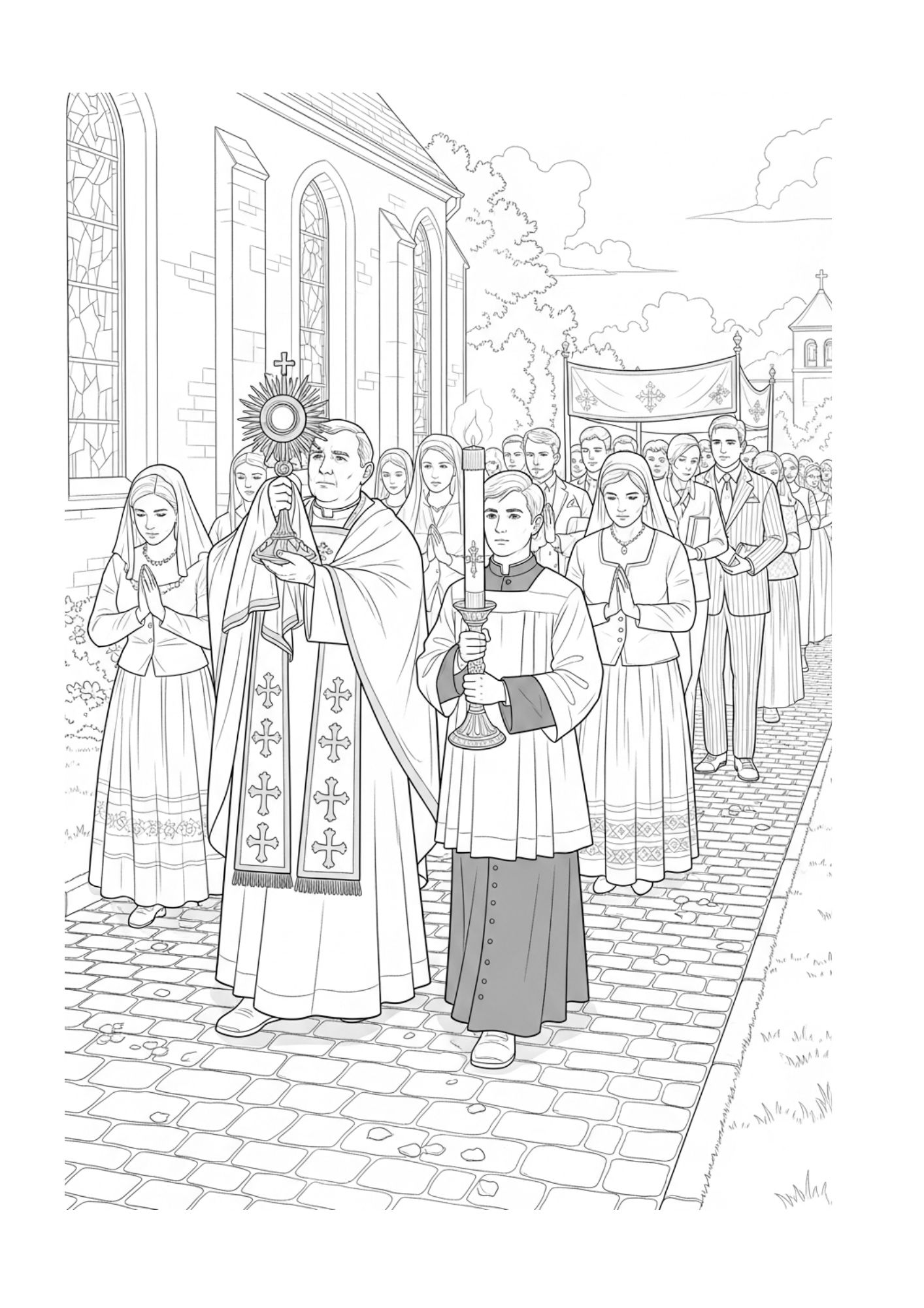 Vida Religiosa - Para Colorir thumbnail 5